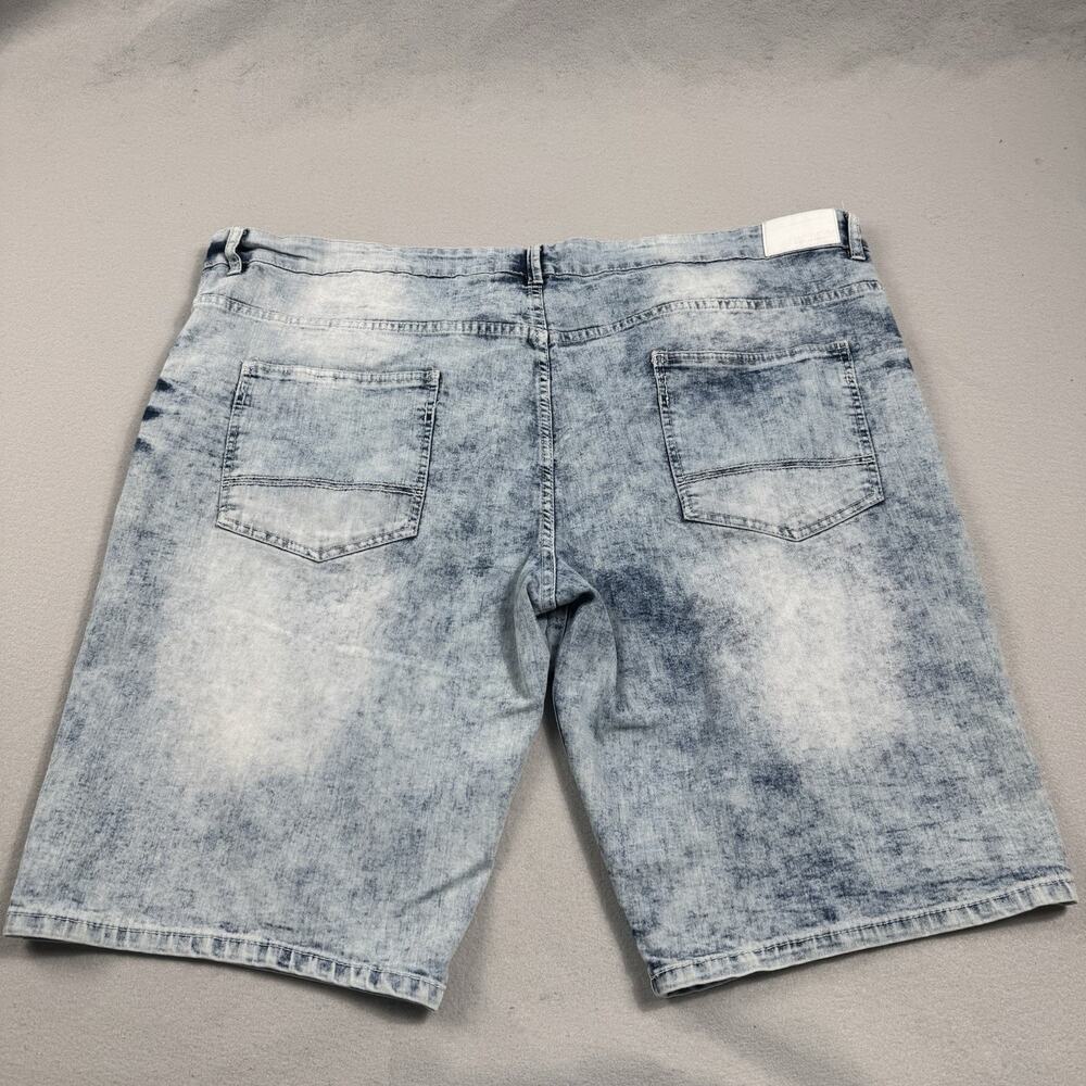 Southpole Mens Denim Shorts SZ 50 Light Acid Wash Stretch Hip-Hop Streetwear Y2K - Picture 6 of 14